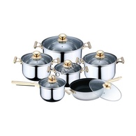 Набор посуды KaiserHoff KH-435 12 предметов нержавеющая сталь (код.9-2211)