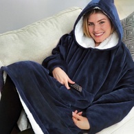 Плед-халат Huggle с капюшоном Ultra Plush Blanket Hoodie