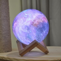 Светильник-ночник 3D starlight galaxy  на деревянной подставке с пультом