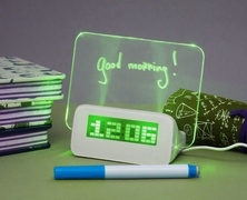 Часы-будильник с LED доской для записей