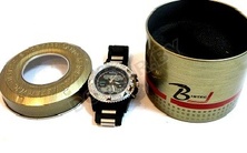 Часы Bistec (черные с серебряной кромкой)