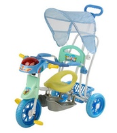 Велосипед детский Liko baby 3-х колесный с крышей, ручкой, качалкой, корзиной (код.9-303)